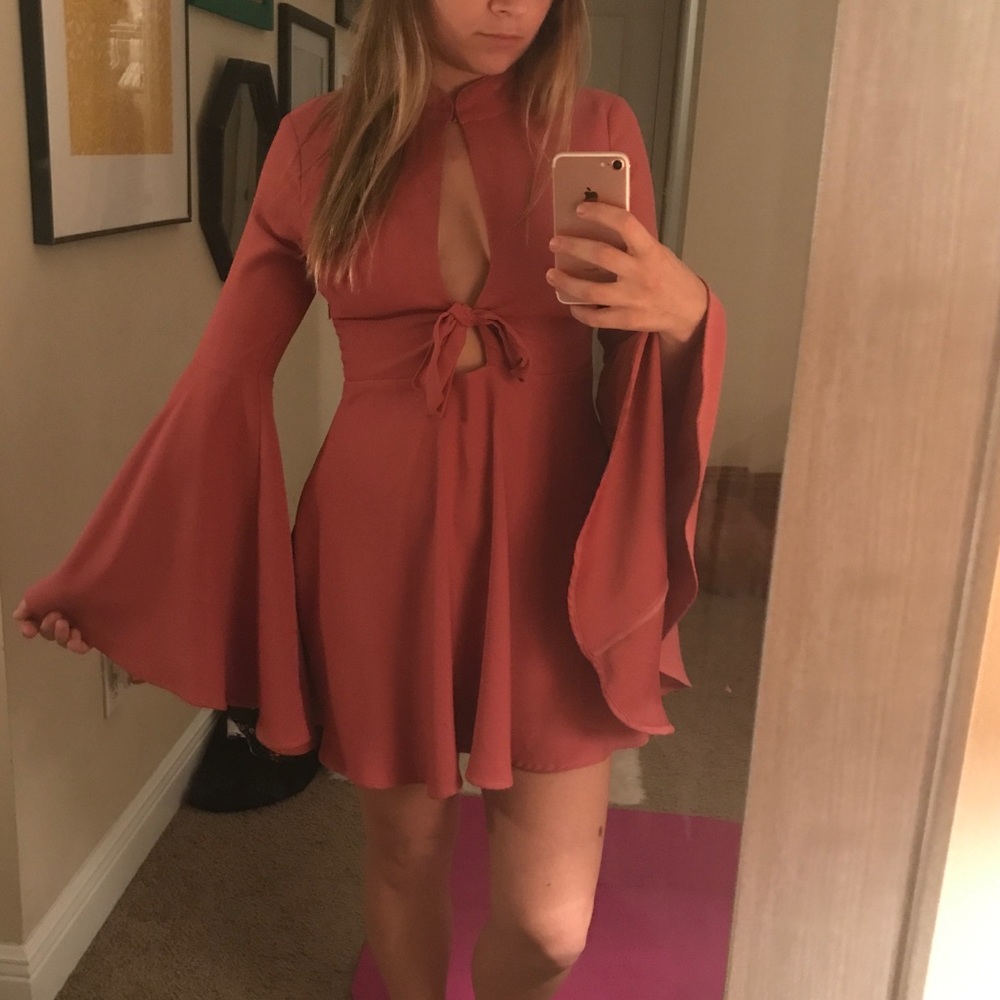 Pink mini dress